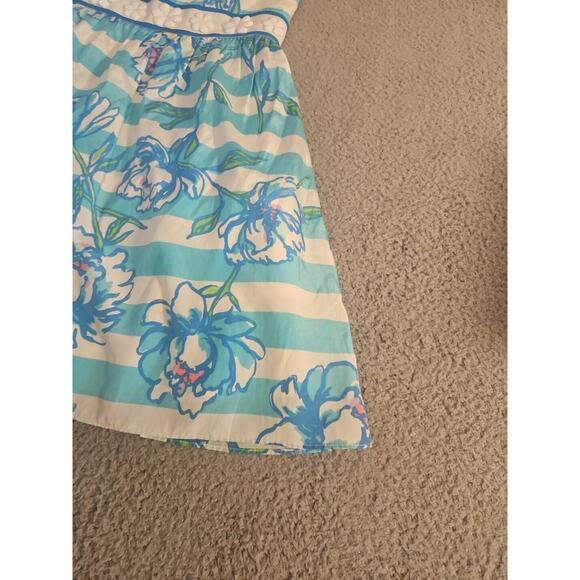 Lilly Pulitzer Langley Shorely Blue Tossing The Line Strapless Cocktail Dress 00 - Picture 5 of 13